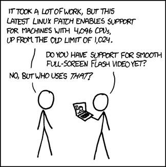 XKCD 619: Supported Features